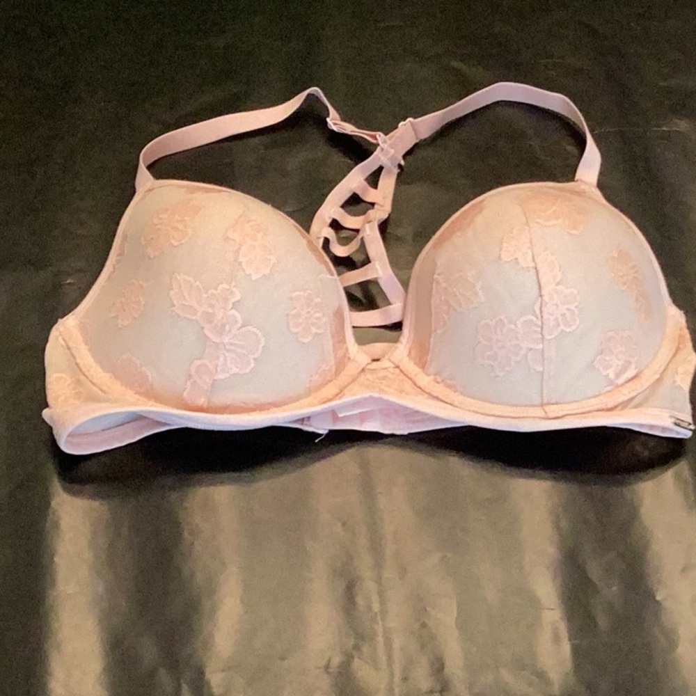 Elegant Pink Lace Bra